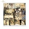 Biały Królik, karty, Kapelusznik, Alicja, motyle, filiżanki, stół z zastawą stołową*White Rabbit, cards, Hatter, Alice, butterflies, cups, tableware table